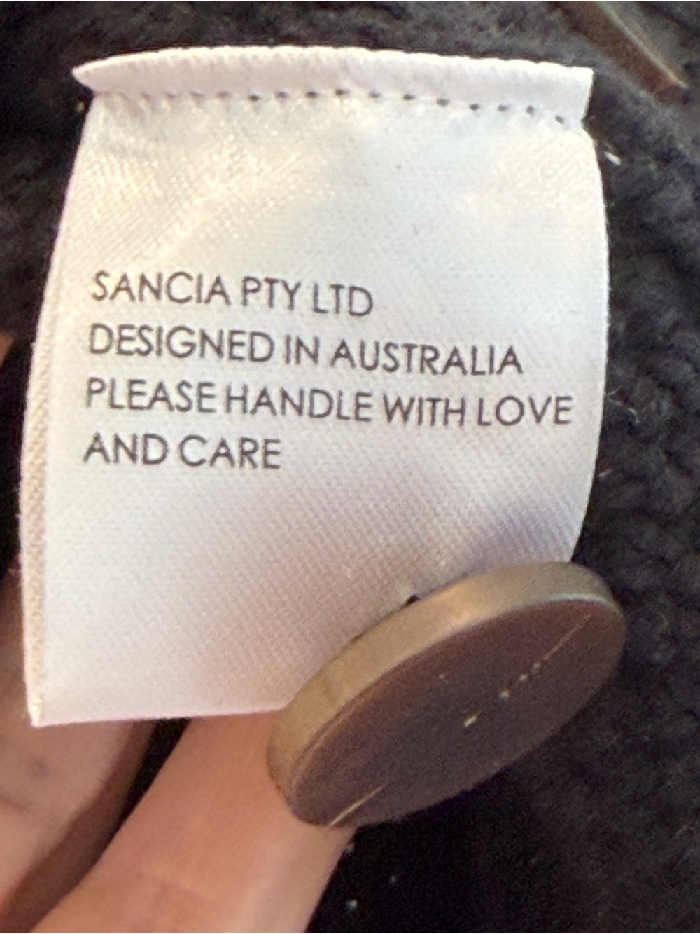 SANCIA Black Cotton Wool Chunky Knit Cardigan Size Small - Picture 4 of 5